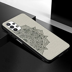 Ultra-thin Silicone Gel Soft Case Cover with Magnetic S04D for Samsung Galaxy M32 5G Gray