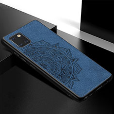 Ultra-thin Silicone Gel Soft Case Cover with Magnetic S04D for Samsung Galaxy M60s Blue