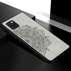 Ultra-thin Silicone Gel Soft Case Cover with Magnetic S04D for Samsung Galaxy M60s Gray