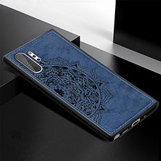 Ultra-thin Silicone Gel Soft Case Cover with Magnetic S04D for Samsung Galaxy Note 10 Plus 5G Blue