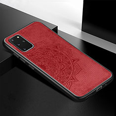 Ultra-thin Silicone Gel Soft Case Cover with Magnetic S04D for Samsung Galaxy S20 Plus 5G Red