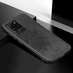 Ultra-thin Silicone Gel Soft Case Cover with Magnetic S04D for Samsung Galaxy S20 Ultra 5G Black