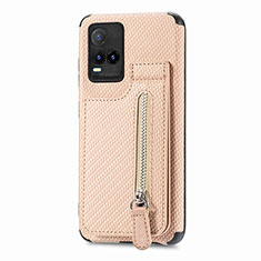 Ultra-thin Silicone Gel Soft Case Cover with Magnetic S04D for Vivo Y21 Gold