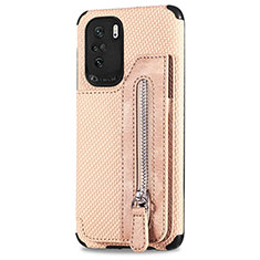 Ultra-thin Silicone Gel Soft Case Cover with Magnetic S04D for Xiaomi Mi 11X Pro 5G Gold