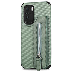 Ultra-thin Silicone Gel Soft Case Cover with Magnetic S04D for Xiaomi Redmi K40 Pro+ Plus 5G Green