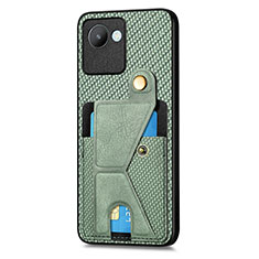 Ultra-thin Silicone Gel Soft Case Cover with Magnetic S05D for Realme C30 Green