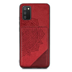 Ultra-thin Silicone Gel Soft Case Cover with Magnetic S05D for Samsung Galaxy A02s Red
