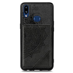 Ultra-thin Silicone Gel Soft Case Cover with Magnetic S05D for Samsung Galaxy A10s Black