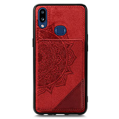 Ultra-thin Silicone Gel Soft Case Cover with Magnetic S05D for Samsung Galaxy A10s Red