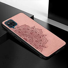 Ultra-thin Silicone Gel Soft Case Cover with Magnetic S05D for Samsung Galaxy A12 5G Rose Gold