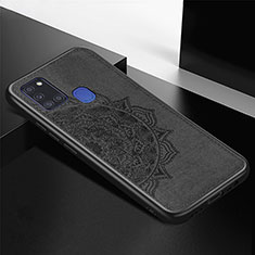 Ultra-thin Silicone Gel Soft Case Cover with Magnetic S05D for Samsung Galaxy A21s Black