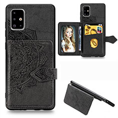 Ultra-thin Silicone Gel Soft Case Cover with Magnetic S05D for Samsung Galaxy A71 4G A715 Black