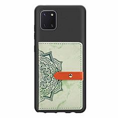 Ultra-thin Silicone Gel Soft Case Cover with Magnetic S05D for Samsung Galaxy A81 Green