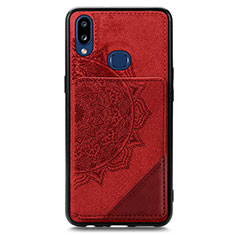 Ultra-thin Silicone Gel Soft Case Cover with Magnetic S05D for Samsung Galaxy M01s Red