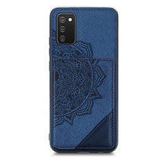 Ultra-thin Silicone Gel Soft Case Cover with Magnetic S05D for Samsung Galaxy M02s Blue