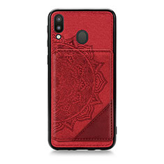 Ultra-thin Silicone Gel Soft Case Cover with Magnetic S05D for Samsung Galaxy M20 Red