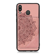 Ultra-thin Silicone Gel Soft Case Cover with Magnetic S05D for Samsung Galaxy M20 Rose Gold