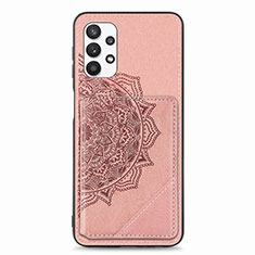 Ultra-thin Silicone Gel Soft Case Cover with Magnetic S05D for Samsung Galaxy M32 5G Rose Gold