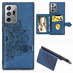 Ultra-thin Silicone Gel Soft Case Cover with Magnetic S05D for Samsung Galaxy Note 20 Ultra 5G Blue