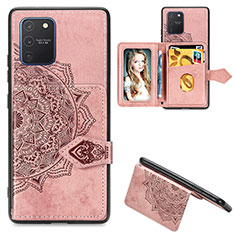 Ultra-thin Silicone Gel Soft Case Cover with Magnetic S05D for Samsung Galaxy S10 Lite Rose Gold