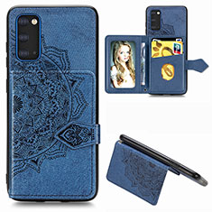 Ultra-thin Silicone Gel Soft Case Cover with Magnetic S05D for Samsung Galaxy S20 5G Blue
