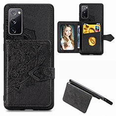 Ultra-thin Silicone Gel Soft Case Cover with Magnetic S05D for Samsung Galaxy S20 FE (2022) 5G Black