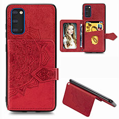 Ultra-thin Silicone Gel Soft Case Cover with Magnetic S05D for Samsung Galaxy S20 Red