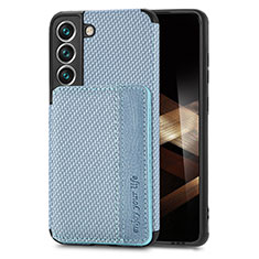 Ultra-thin Silicone Gel Soft Case Cover with Magnetic S05D for Samsung Galaxy S24 5G Blue