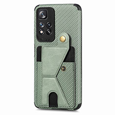 Ultra-thin Silicone Gel Soft Case Cover with Magnetic S05D for Xiaomi Mi 11i 5G (2022) Green
