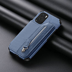 Ultra-thin Silicone Gel Soft Case Cover with Magnetic S05D for Xiaomi Poco F3 5G Blue