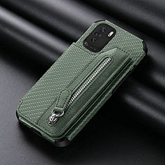 Ultra-thin Silicone Gel Soft Case Cover with Magnetic S05D for Xiaomi Poco F3 5G Green