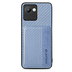 Ultra-thin Silicone Gel Soft Case Cover with Magnetic S07D for Realme Narzo 50i Prime Blue