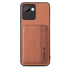 Ultra-thin Silicone Gel Soft Case Cover with Magnetic S07D for Realme Narzo 50i Prime Brown