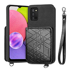 Ultra-thin Silicone Gel Soft Case Cover with Magnetic S07D for Samsung Galaxy F02S SM-E025F Black