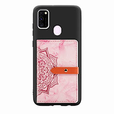Ultra-thin Silicone Gel Soft Case Cover with Magnetic S07D for Samsung Galaxy M30s Pink