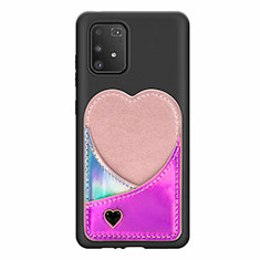 Ultra-thin Silicone Gel Soft Case Cover with Magnetic S07D for Samsung Galaxy M80S Pink