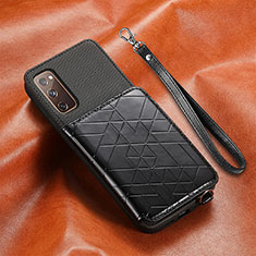 Ultra-thin Silicone Gel Soft Case Cover with Magnetic S07D for Samsung Galaxy S20 FE 4G Black