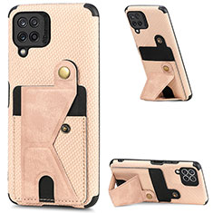 Ultra-thin Silicone Gel Soft Case Cover with Magnetic S08D for Samsung Galaxy A22 4G Gold