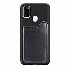 Ultra-thin Silicone Gel Soft Case Cover with Magnetic S08D for Samsung Galaxy M30s Black