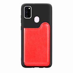 Ultra-thin Silicone Gel Soft Case Cover with Magnetic S08D for Samsung Galaxy M30s Red