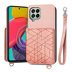 Ultra-thin Silicone Gel Soft Case Cover with Magnetic S08D for Samsung Galaxy M53 5G Pink