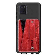 Ultra-thin Silicone Gel Soft Case Cover with Magnetic S08D for Samsung Galaxy Note 10 Lite Red