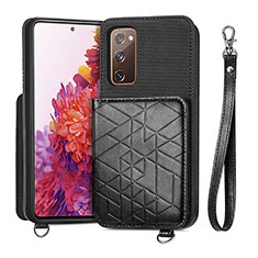 Ultra-thin Silicone Gel Soft Case Cover with Magnetic S08D for Samsung Galaxy S20 FE (2022) 5G Black