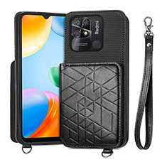 Ultra-thin Silicone Gel Soft Case Cover with Magnetic S08D for Xiaomi Redmi 10C 4G Black