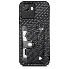 Ultra-thin Silicone Gel Soft Case Cover with Magnetic S09D for Realme C30s Black