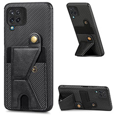 Ultra-thin Silicone Gel Soft Case Cover with Magnetic S09D for Samsung Galaxy M12 Black