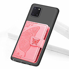 Ultra-thin Silicone Gel Soft Case Cover with Magnetic S09D for Samsung Galaxy Note 10 Lite Rose Gold