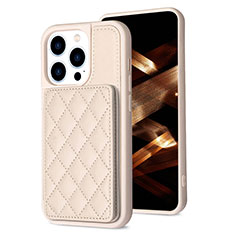 Ultra-thin Silicone Gel Soft Case Cover with Magnetic S10D for Apple iPhone 13 Pro Gold