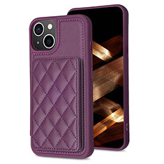 Ultra-thin Silicone Gel Soft Case Cover with Magnetic S10D for Apple iPhone 14 Plus Purple