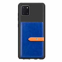 Ultra-thin Silicone Gel Soft Case Cover with Magnetic S10D for Samsung Galaxy A81 Blue
